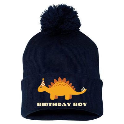 Birthday Boy Dinosaur Pom Pom 12in Knit Beanie