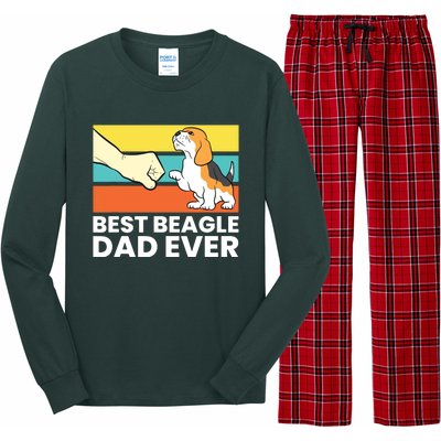 Best Beagle Dad Ever Funny Beagle Dog Dad Long Sleeve Pajama Set