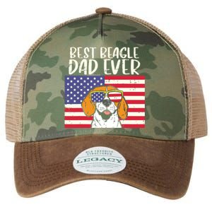 Best Beagle Dad Ever Flag Patriotic Dog Lover Owner Men Gift Legacy Tie Dye Trucker Hat