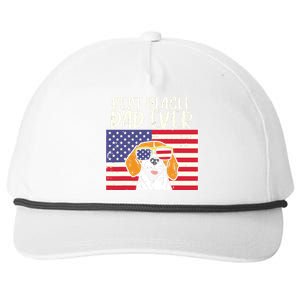 Best Beagle Dad Ever Flag Patriotic Dog Lover Owner Men Gift Snapback Five-Panel Rope Hat