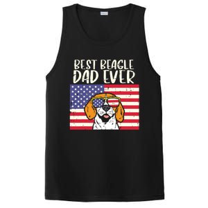 Best Beagle Dad Ever Flag Patriotic Dog Lover Owner Men Gift PosiCharge Competitor Tank