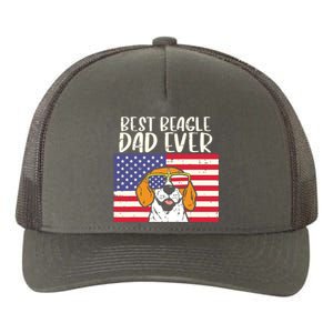 Best Beagle Dad Ever Flag Patriotic Dog Lover Owner Men Gift Yupoong Adult 5-Panel Trucker Hat