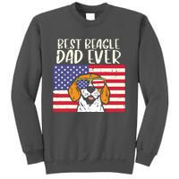 Best Beagle Dad Ever Flag Patriotic Dog Lover Owner Men Gift Tall Sweatshirt