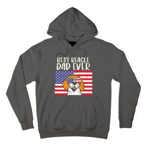 Best Beagle Dad Ever Flag Patriotic Dog Lover Owner Men Gift Tall Hoodie