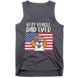 Best Beagle Dad Ever Flag Patriotic Dog Lover Owner Men Gift Tank Top