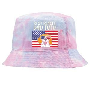 Best Beagle Dad Ever Flag Patriotic Dog Lover Owner Men Gift Tie-Dyed Bucket Hat