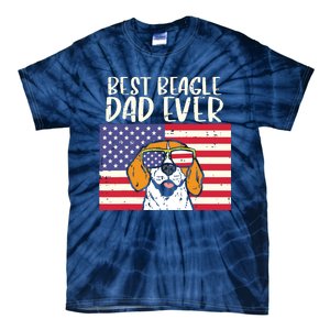 Best Beagle Dad Ever Flag Patriotic Dog Lover Owner Men Gift Tie-Dye T-Shirt