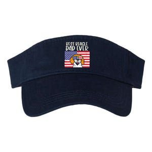 Best Beagle Dad Ever Flag Patriotic Dog Lover Owner Men Gift Valucap Bio-Washed Visor