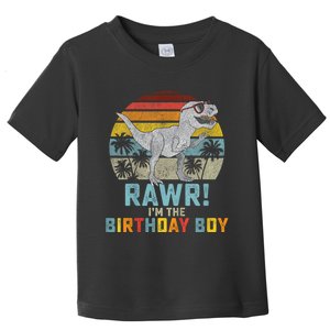 Birthday Boy Dino T Rex Dinosaur Toddler T-Shirt