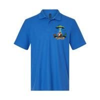 Believe Bigfoot Dinosaur Santa And Jesus Riding Bike Christmas Gift Softstyle Adult Sport Polo