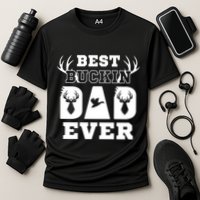 Best Buckin Dad Ever Funny Hunters Hunting Dads Fathers Meaningful Gift Cooling Performance Crew T-Shirt