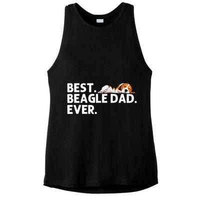 Best Beagle Dad Art For Father Beagle Dog Beagle Lover Ladies PosiCharge Tri-Blend Wicking Tank