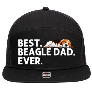 Best Beagle Dad Art For Father Beagle Dog Beagle Lover 7 Panel Mesh Trucker Snapback Hat