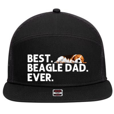 Best Beagle Dad Art For Father Beagle Dog Beagle Lover 7 Panel Mesh Trucker Snapback Hat