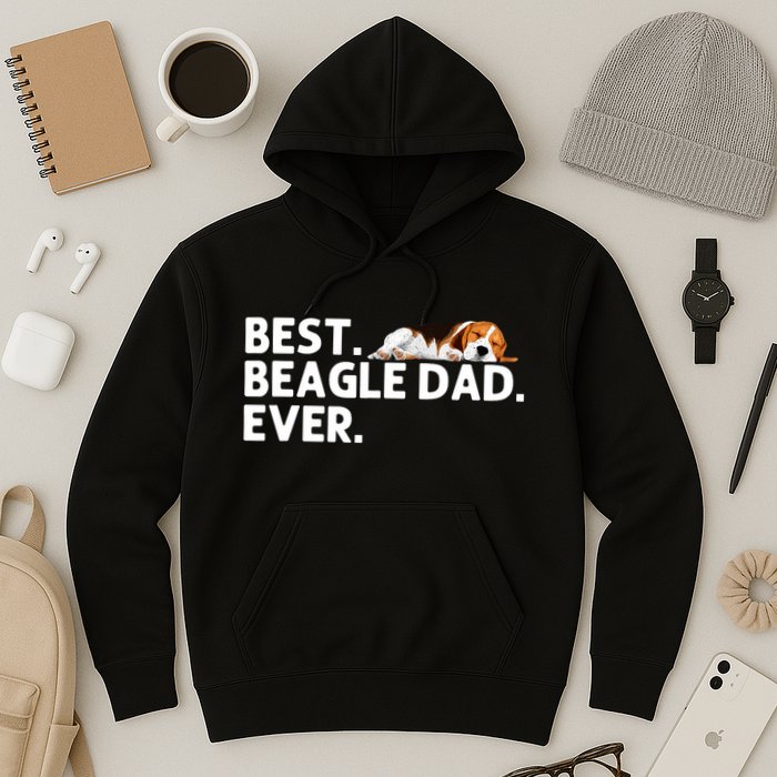 Best Beagle Dad Art For Father Beagle Dog Beagle Lover Hoodie