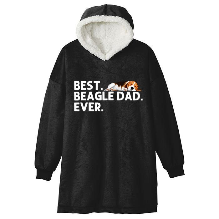 Best Beagle Dad Art For Father Beagle Dog Beagle Lover Hooded Wearable Blanket
