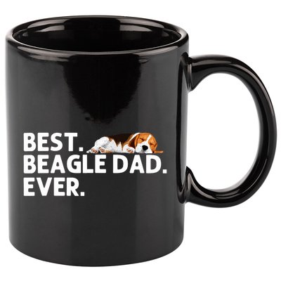 Best Beagle Dad Art For Father Beagle Dog Beagle Lover 11oz C Handle Ceramic Mug