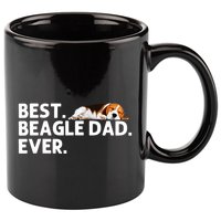 Best Beagle Dad Art For Father Beagle Dog Beagle Lover 11oz C Handle Ceramic Mug