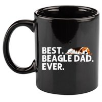 Best Beagle Dad Art For Father Beagle Dog Beagle Lover 11oz C Handle Ceramic Mug