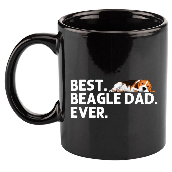 Best Beagle Dad Art For Father Beagle Dog Beagle Lover 11oz C Handle Ceramic Mug