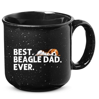 Best Beagle Dad Art For Father Beagle Dog Beagle Lover 15oz Campfire Ceramic Mug