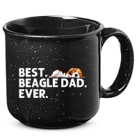 Best Beagle Dad Art For Father Beagle Dog Beagle Lover 15oz Campfire Ceramic Mug