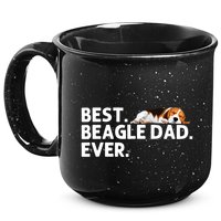 Best Beagle Dad Art For Father Beagle Dog Beagle Lover 15oz Campfire Ceramic Mug