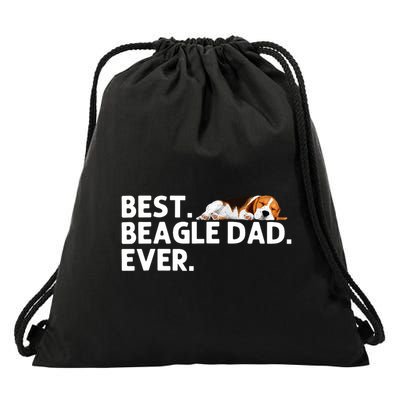Best Beagle Dad Art For Father Beagle Dog Beagle Lover Drawstring Bag