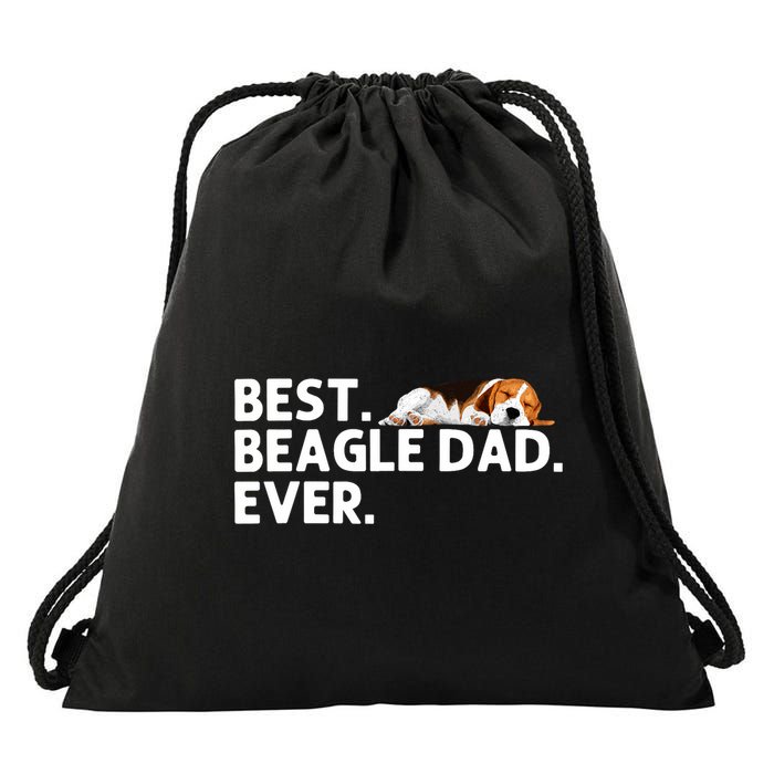 Best Beagle Dad Art For Father Beagle Dog Beagle Lover Drawstring Bag