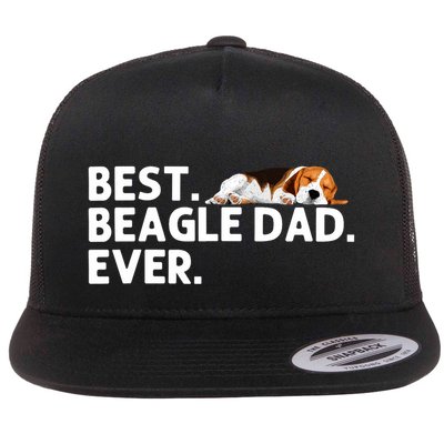 Best Beagle Dad Art For Father Beagle Dog Beagle Lover Flat Bill Trucker Hat