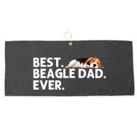 Best Beagle Dad Art For Father Beagle Dog Beagle Lover Large Microfiber Waffle Golf Towel