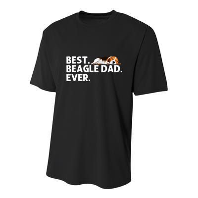 Best Beagle Dad Art For Father Beagle Dog Beagle Lover Youth Performance Sprint T-Shirt