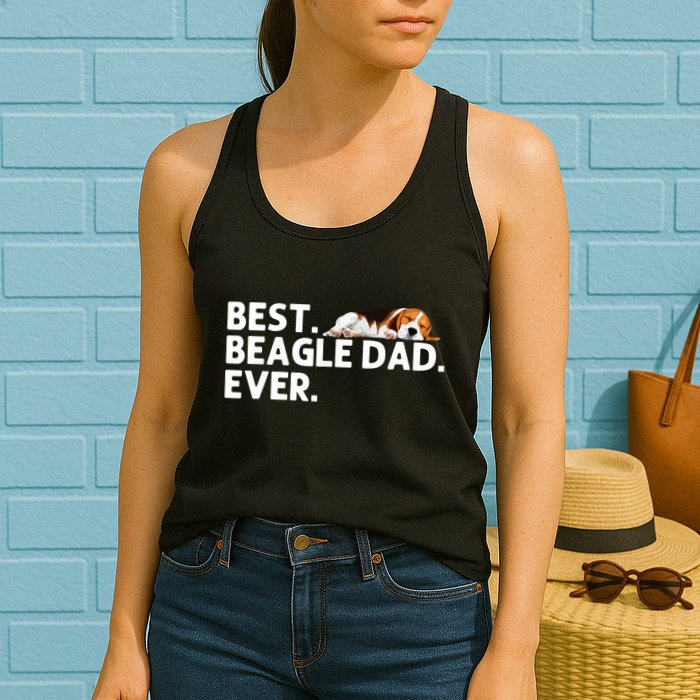 Best Beagle Dad Art For Father Beagle Dog Beagle Lover Womens Tank Top