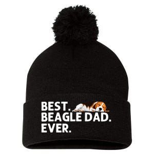 Best Beagle Dad Art For Father Beagle Dog Beagle Lover Pom Pom 12in Knit Beanie