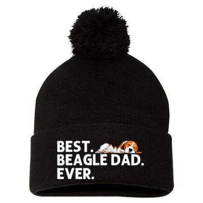 Best Beagle Dad Art For Father Beagle Dog Beagle Lover Pom Pom 12in Knit Beanie