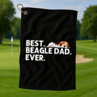 Best Beagle Dad Art For Father Beagle Dog Beagle Lover Golf Towel