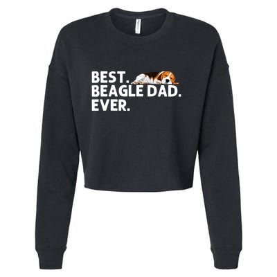 Best Beagle Dad Art For Father Beagle Dog Beagle Lover Cropped Pullover Crew