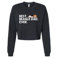 Best Beagle Dad Art For Father Beagle Dog Beagle Lover Cropped Pullover Crew