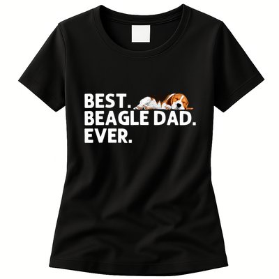 Best Beagle Dad Art For Father Beagle Dog Beagle Lover Womens T-Shirt