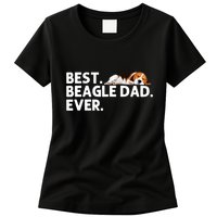 Best Beagle Dad Art For Father Beagle Dog Beagle Lover Womens T-Shirt