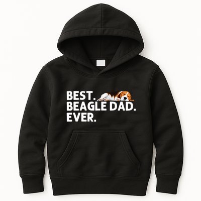 Best Beagle Dad Art For Father Beagle Dog Beagle Lover Kids Hoodie