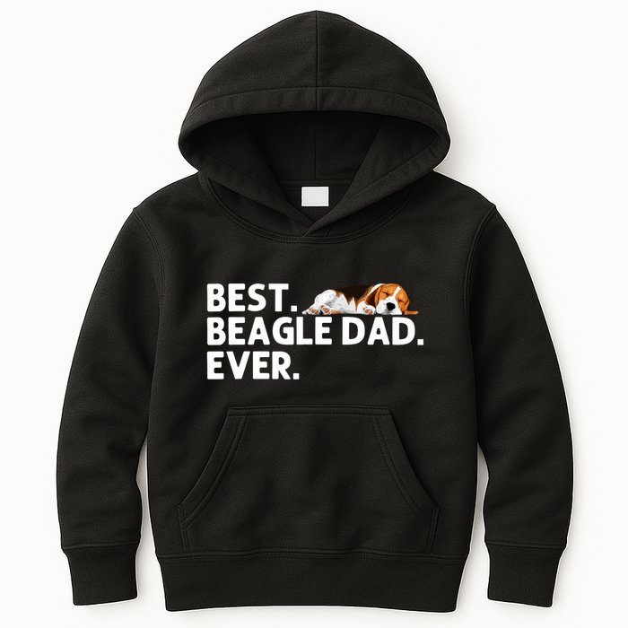 Best Beagle Dad Art For Father Beagle Dog Beagle Lover Kids Hoodie