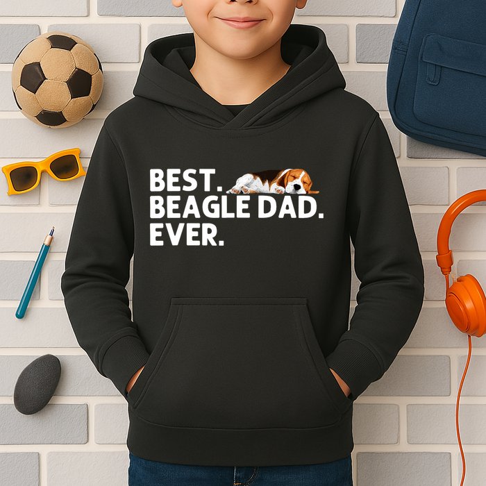 Best Beagle Dad Art For Father Beagle Dog Beagle Lover Kids Hoodie
