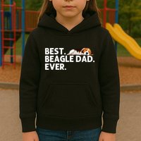 Best Beagle Dad Art For Father Beagle Dog Beagle Lover Kids Hoodie