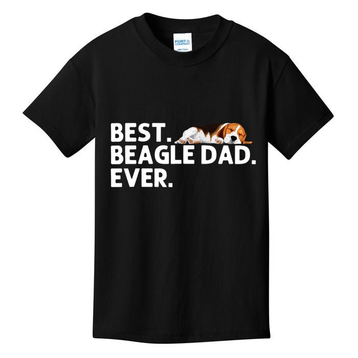 Best Beagle Dad Art For Father Beagle Dog Beagle Lover Kids T-Shirt