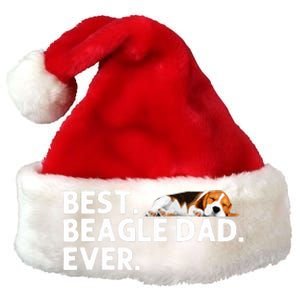 Best Beagle Dad Art For Father Beagle Dog Beagle Lover Premium Christmas Santa Hat