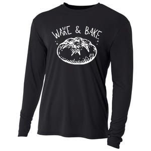 Bread Baking Disegn Sourdough Starter Wake And Bake Cooling Performance Long Sleeve Crew