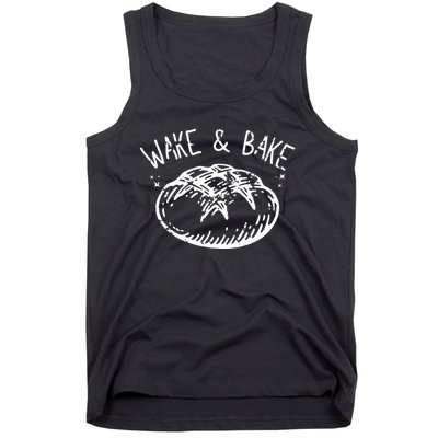 Bread Baking Disegn Sourdough Starter Wake And Bake Tank Top