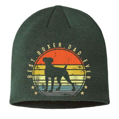 Best Boxer Dad Ever Daddy Dog Lover Funny Fathers Day Sustainable Beanie