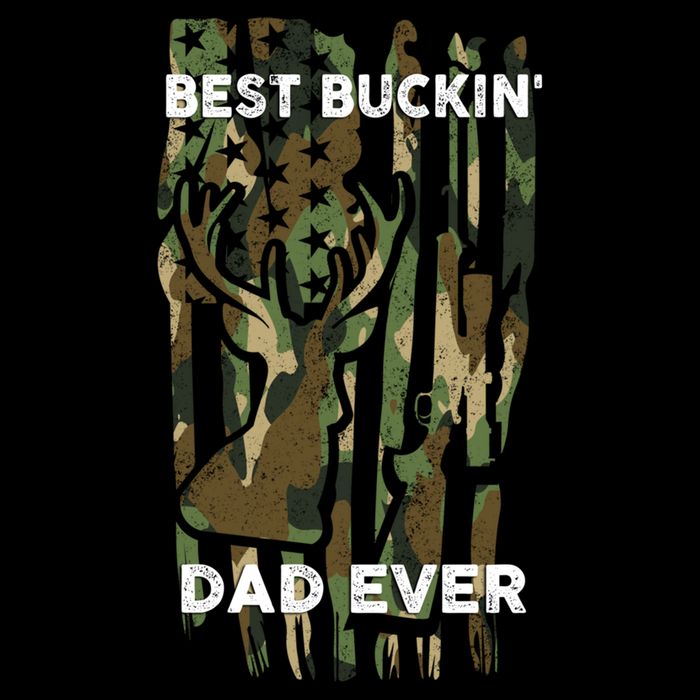 Best Buckin Dad Ever Usa Camouflage Deer Hunting Fathers Day Gift Doggie Tank